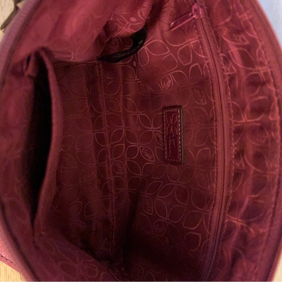 Fossil Pink Leather Adjustable Crossbody Bag - Picture 11 of 12